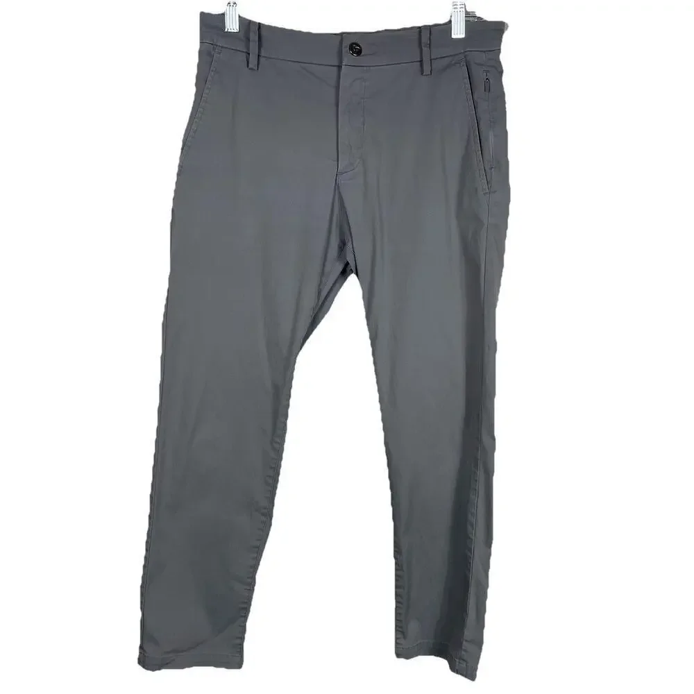 Birddogs Chino Pants Men's 30x28 Gray Stretch Performance Casual Golf Comfort